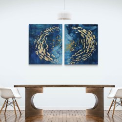 Golden fishes painting1